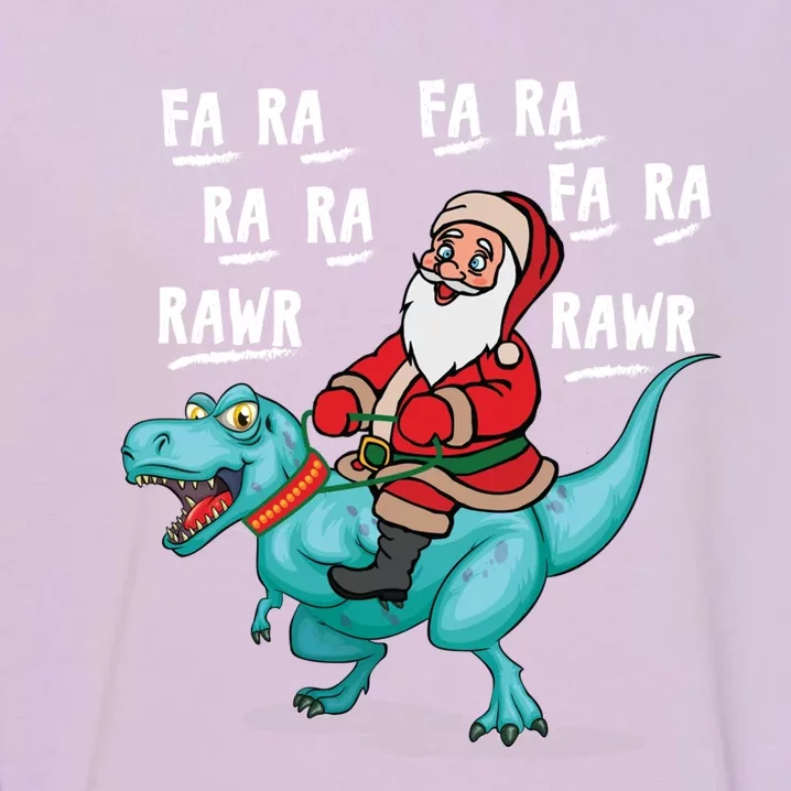 Dinosaur Fa Ra Ra Ra Rawr Tcool Giftrex Funny Christmas Xmas Santa Meaningful Gi Garment-Dyed Sweatshirt