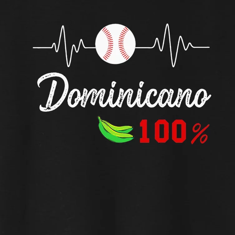 Dominicano Flag RD Dominican Republic Baseball Jersey Women's Crop Top Tee