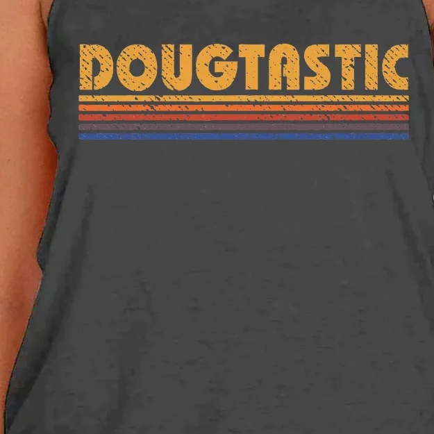 Dougtastic Funny Retro First Name Doug Women's Knotted Racerback Tank