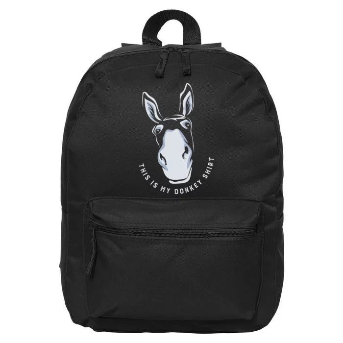 Donkey Funny Saying Cute Mule Farm Animal 16 in Basic Backpack