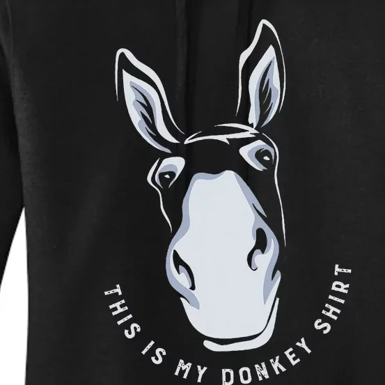 Donkey Funny Saying Cute Mule Farm Animal Women's Pullover Hoodie