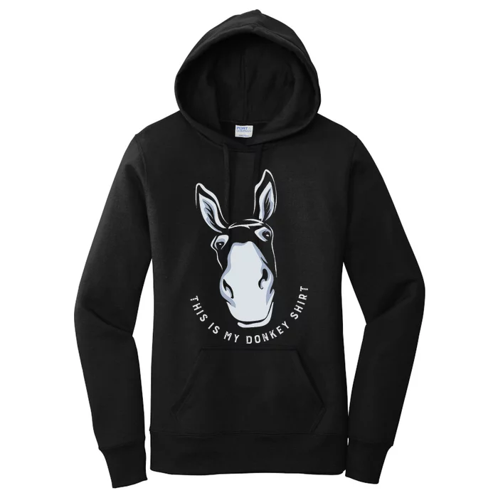 Donkey Funny Saying Cute Mule Farm Animal Women's Pullover Hoodie