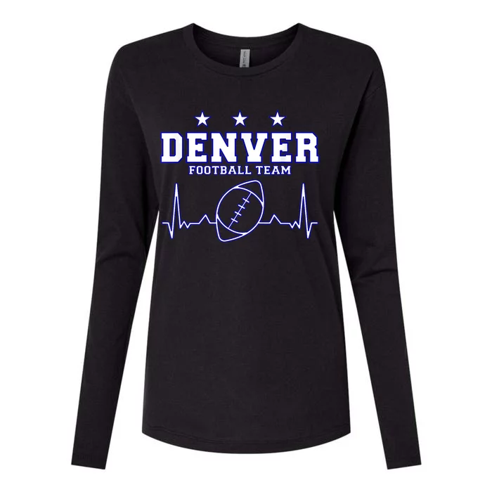 Denver Football Shirt I Football Tshirt I Colorado Bronco Womens Cotton Relaxed Long Sleeve T-Shirt