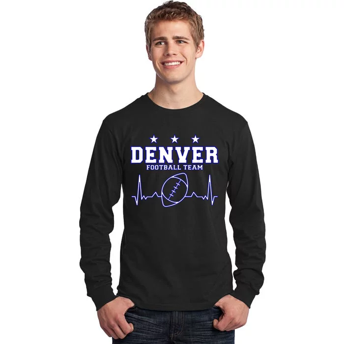 Denver Football Shirt I Football Tshirt I Colorado Bronco Tall Long Sleeve T-Shirt