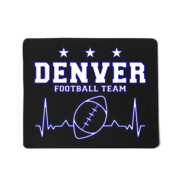 Denver Football Shirt I Football Tshirt I Colorado Bronco Mousepad