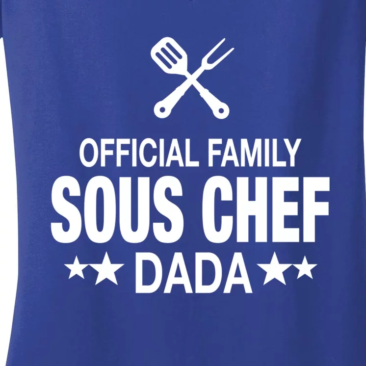 Dada Family Sous Chef Funny Cooking Dada Funny Gift Women's V-Neck T-Shirt