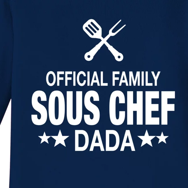 Dada Family Sous Chef Funny Cooking Dada Funny Gift Baby Long Sleeve Bodysuit