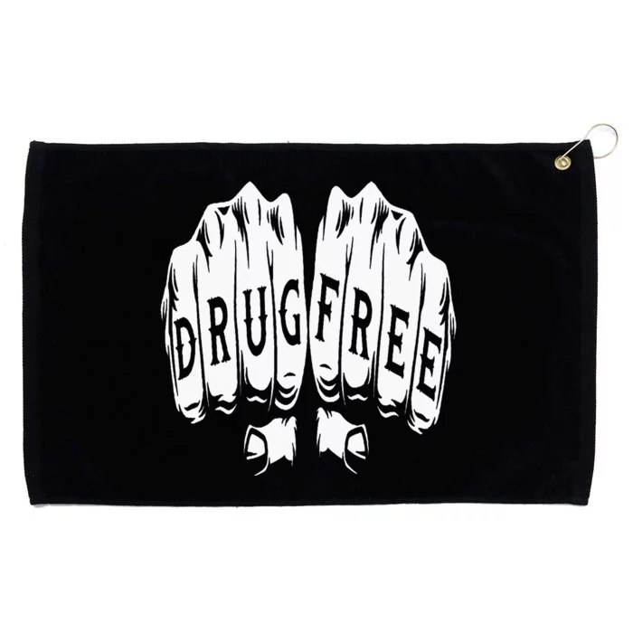 Drug Free Sober Sobriety Anniversary Grommeted Golf Towel