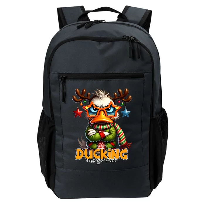 Ducking Funny Sarcastic Grumpy Duck Christmas Daily Commute Backpack