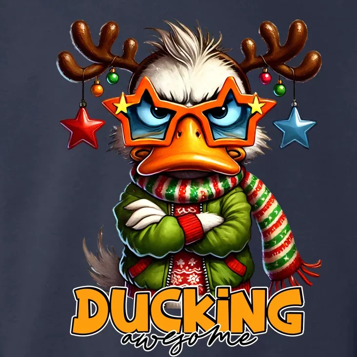 Ducking Funny Sarcastic Grumpy Duck Christmas Toddler Hoodie