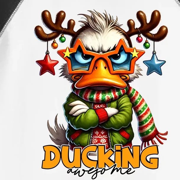 Ducking Funny Sarcastic Grumpy Duck Christmas Toddler Fine Jersey T-Shirt