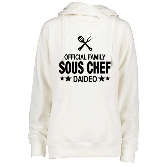 Daideo Family Sous Chef Funny Cooking Daideo Gift Womens Funnel Neck Pullover Hood