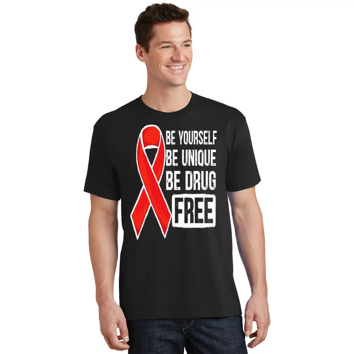 Drug Free Say No To Drugs Wear Red Awareness Red Ribbon Week T-Shirt