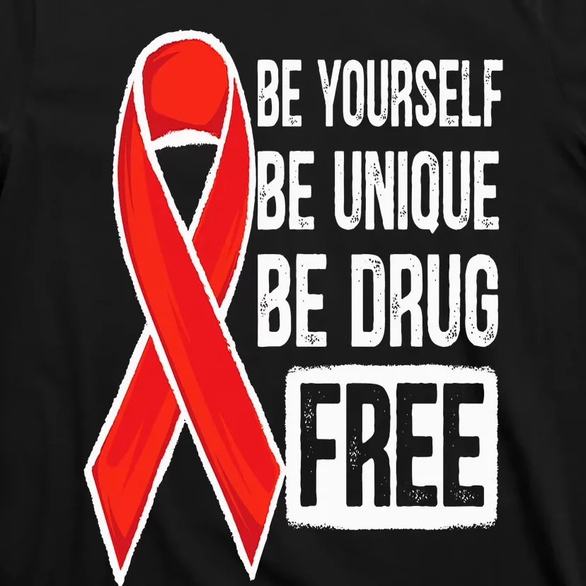 Drug Free Say No To Drugs Wear Red Awareness Red Ribbon Week T-Shirt