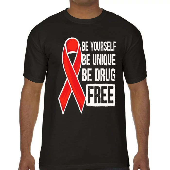 Drug Free Say No To Drugs Wear Red Awareness Red Ribbon Week Comfort Colors T-Shirt