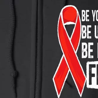 Drug Free Say No To Drugs Wear Red Awareness Red Ribbon Week Full Zip Hoodie