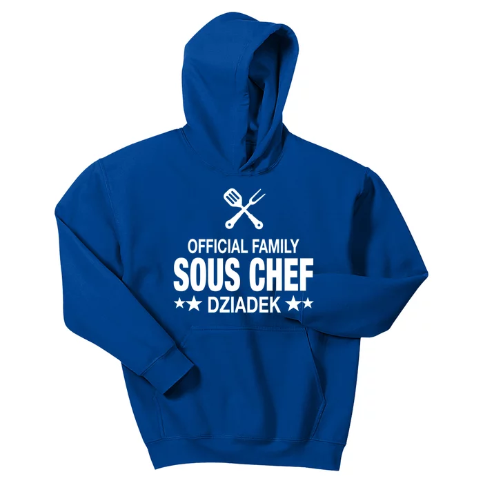 Dziadek Family Sous Chef Funny Cooking Dziadek Cute Gift Kids Hoodie