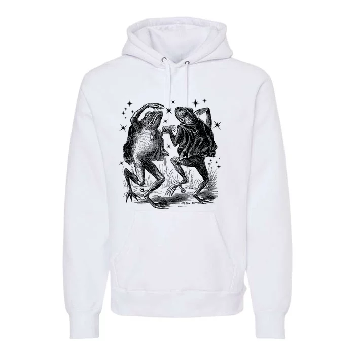 Dancing Frog Stars Vintage Premium Hoodie