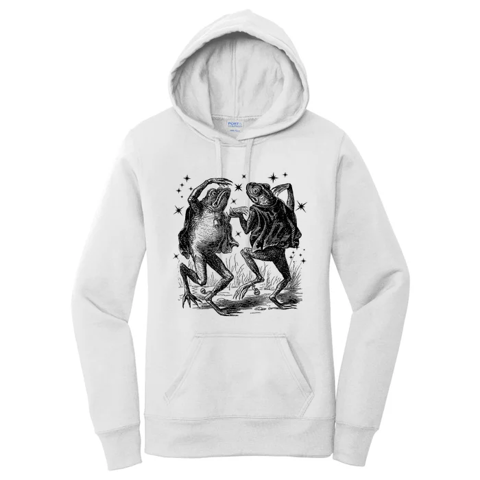 Dancing Frog Stars Vintage Women's Pullover Hoodie