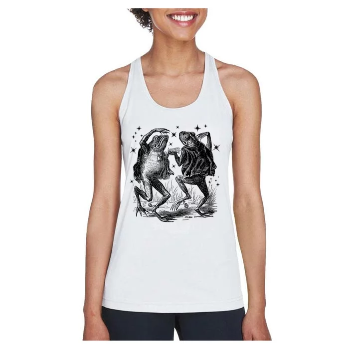 Dancing Frog Stars Vintage Women's Racerback Tank