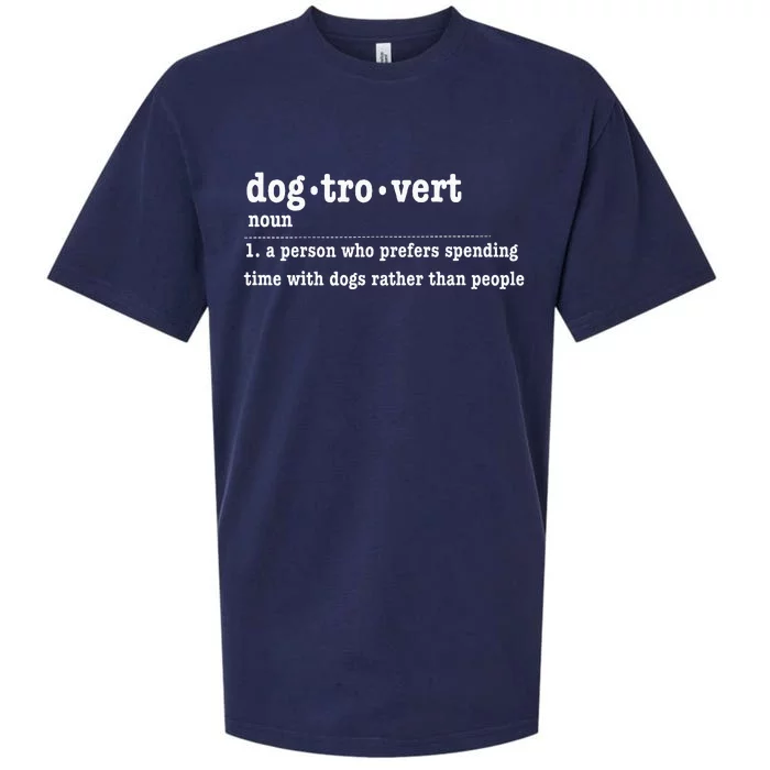 Dogtrovert Funny Sarcastic Dog Lover Sueded Cloud Jersey T-Shirt