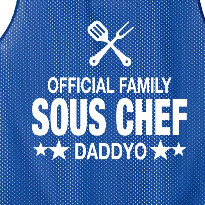 Daddyo Family Sous Chef Funny Cooking Daddyo Great Gift Mesh Reversible Basketball Jersey Tank