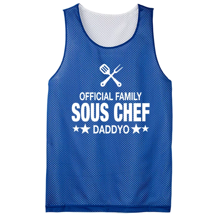 Daddyo Family Sous Chef Funny Cooking Daddyo Great Gift Mesh Reversible Basketball Jersey Tank