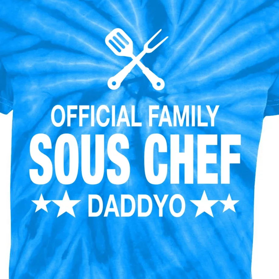 Daddyo Family Sous Chef Funny Cooking Daddyo Great Gift Kids Tie-Dye T-Shirt