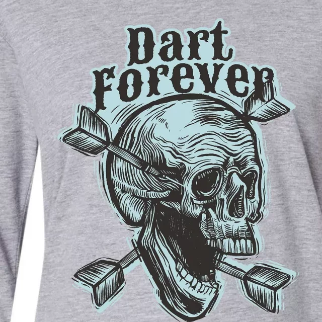 Dart Forever Skull Womens Cotton Relaxed Long Sleeve T-Shirt