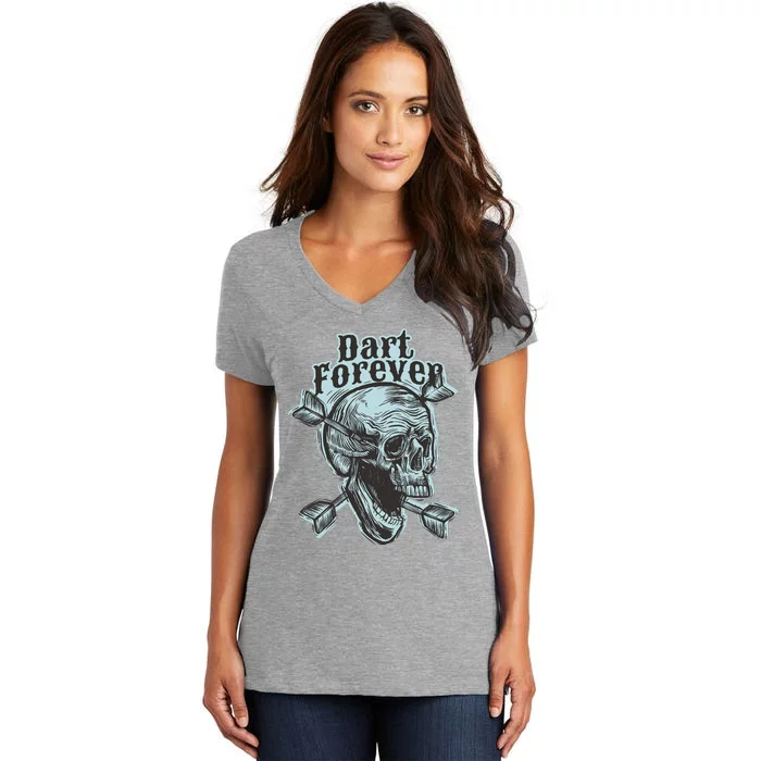 Dart Forever Skull Women's V-Neck T-Shirt