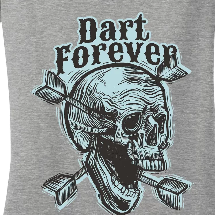 Dart Forever Skull Women's V-Neck T-Shirt