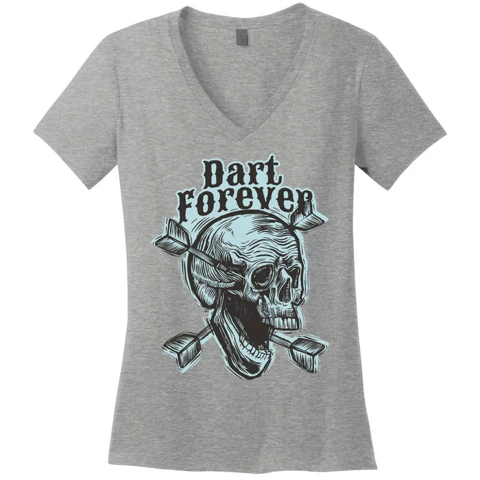 Dart Forever Skull Women's V-Neck T-Shirt