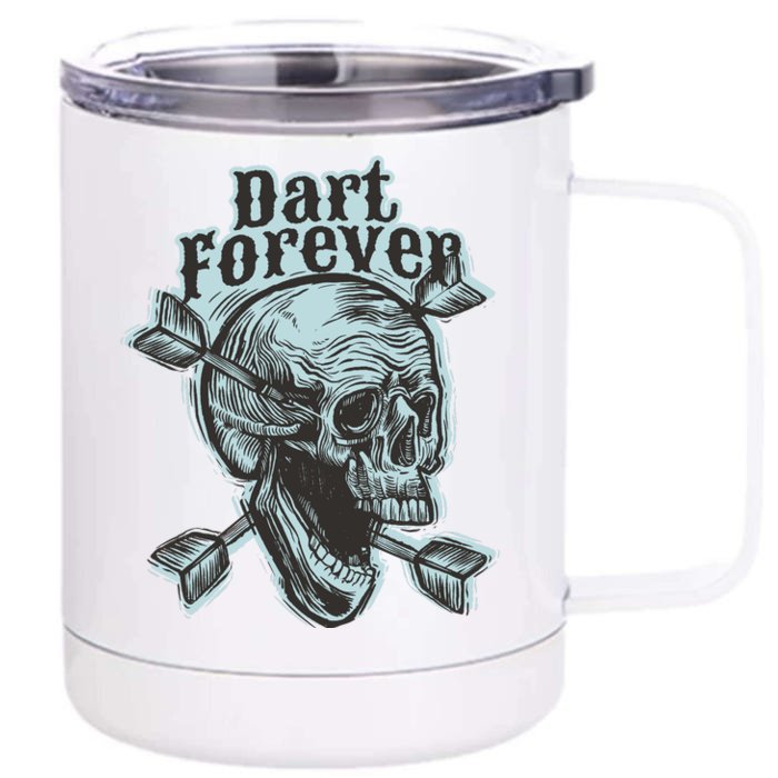 Dart Forever Skull Front & Back 12oz Stainless Steel Tumbler Cup