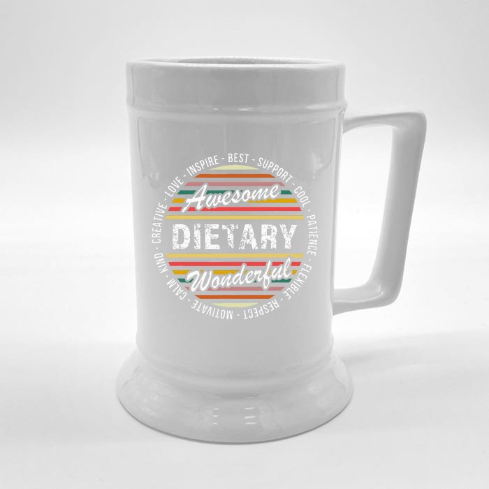 Dietary Food Service Week Dietary Appreciation Gifts Front & Back Beer Stein