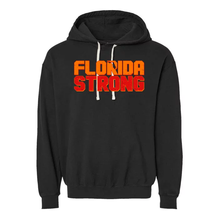 Distressed Florida Strong Garment-Dyed Fleece Hoodie