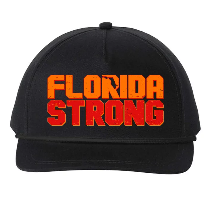 Distressed Florida Strong Snapback Five-Panel Rope Hat