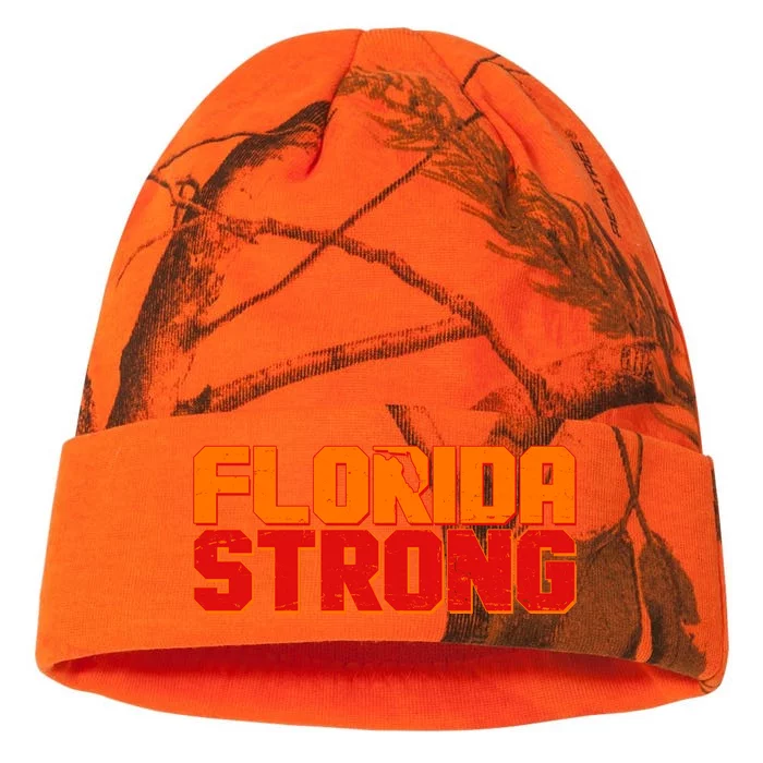 Distressed Florida Strong Kati - 12in Camo Beanie