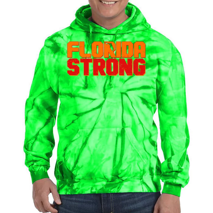 Distressed Florida Strong Tie Dye Hoodie