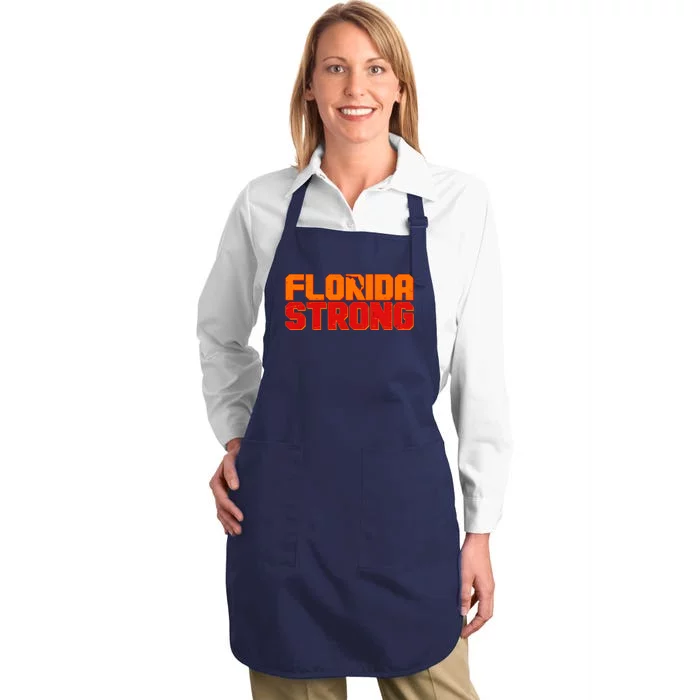 Distressed Florida Strong Full-Length Apron With Pocket