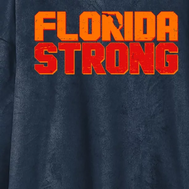 Distressed Florida Strong Hooded Wearable Blanket