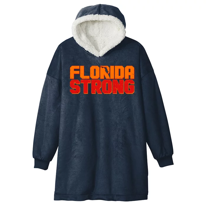 Distressed Florida Strong Hooded Wearable Blanket