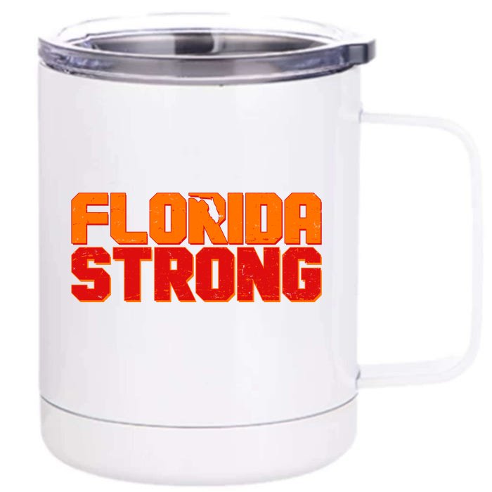 Distressed Florida Strong Front & Back 12oz Stainless Steel Tumbler Cup