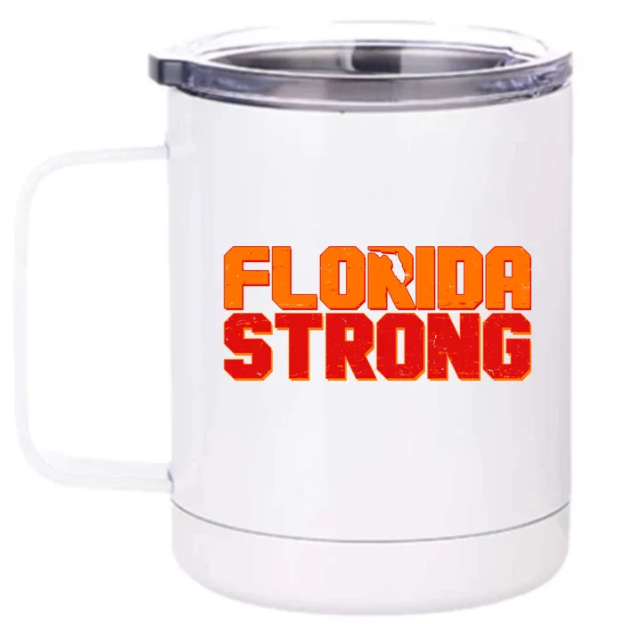 Distressed Florida Strong Front & Back 12oz Stainless Steel Tumbler Cup