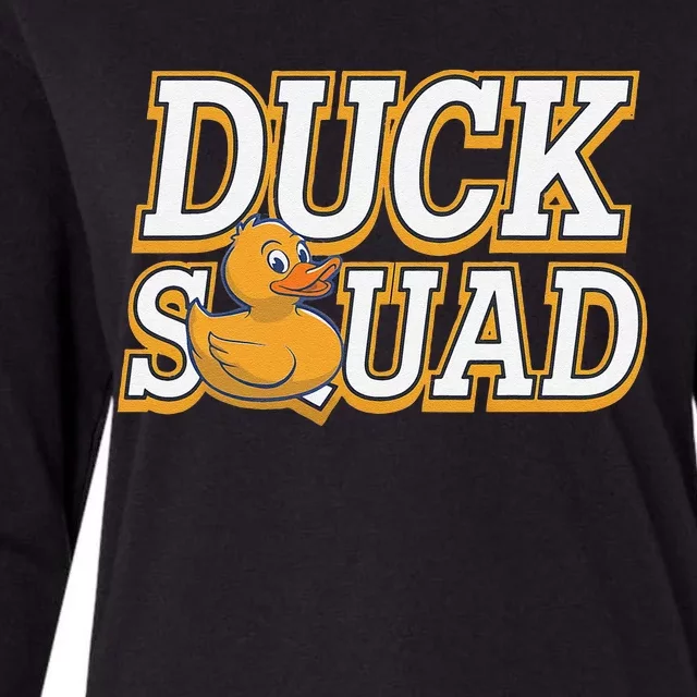 Ducky Family Squad Quacking Up Together Womens Cotton Relaxed Long Sleeve T-Shirt