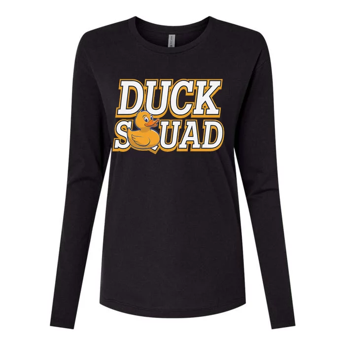 Ducky Family Squad Quacking Up Together Womens Cotton Relaxed Long Sleeve T-Shirt