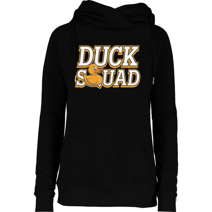 Ducky Family Squad Quacking Up Together Womens Funnel Neck Pullover Hood