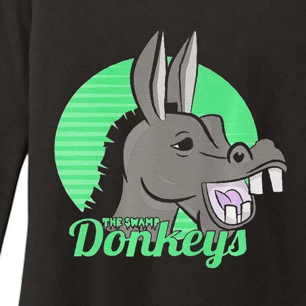 Donkey Funny Swamp Donkey For Men Woman On Birthday Womens CVC Long Sleeve Shirt