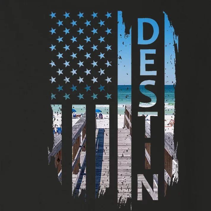 Destin Florida Summer Sunset American Flag Patriotic Toddler Long Sleeve Shirt