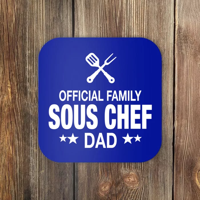 Dad Family Sous Chef Funny Cooking Dad Gift Coaster