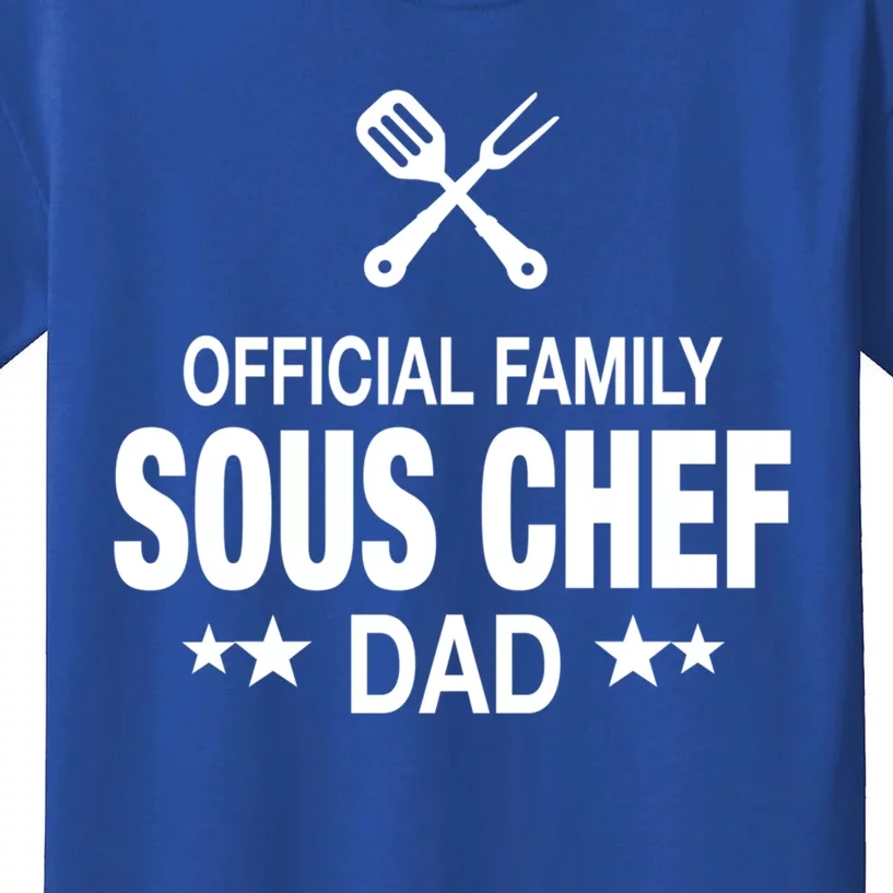 Dad Family Sous Chef Funny Cooking Dad Gift Kids T-Shirt